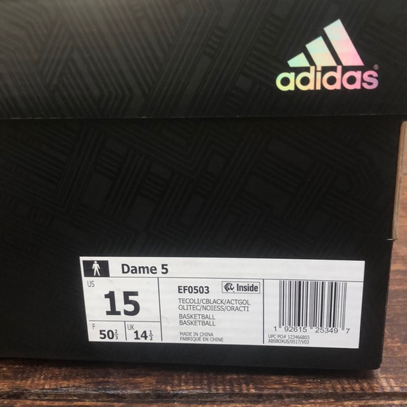 Adidas Dame 5 size 15.  Damian Lillard - Picture 4 of 4